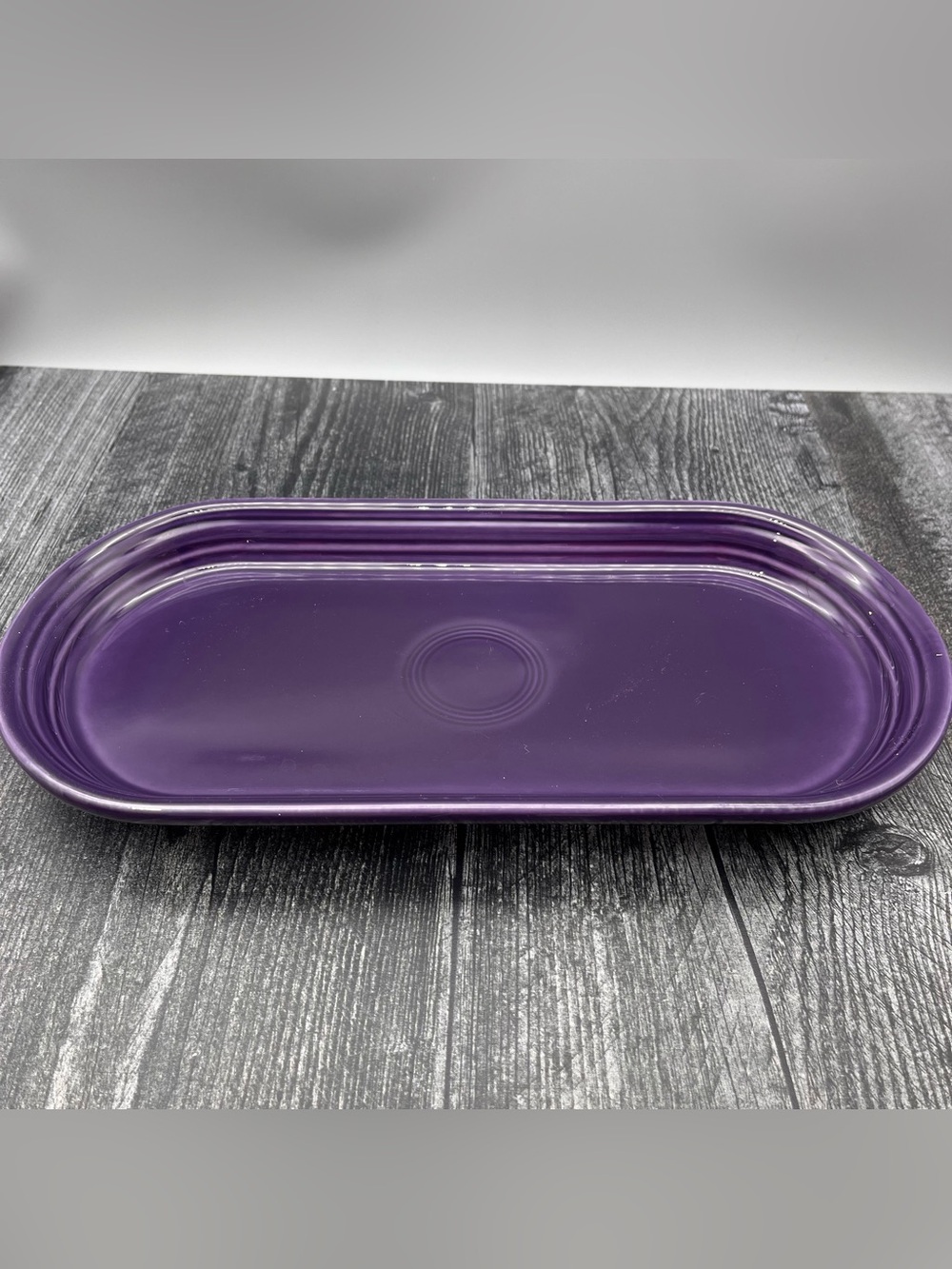 Fiesta Fiestaware Plum Purple Bread Tray Utility Platter Oval 12” x 6”